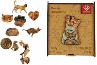 Puzzle Drewniane A4 - Koty, Panta Plast