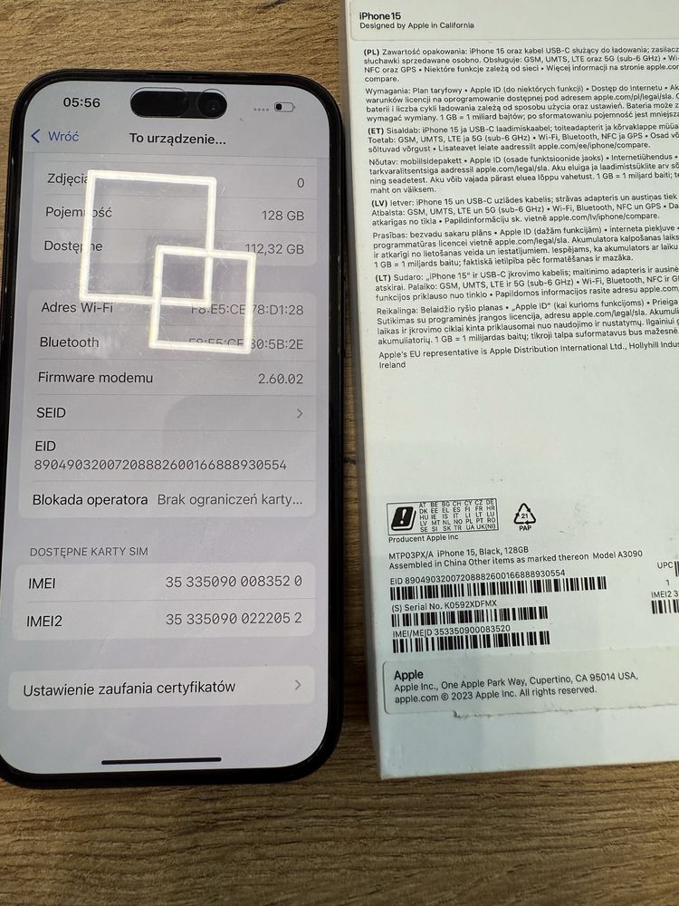 Iphone 15 128gb STAN IDEALNY