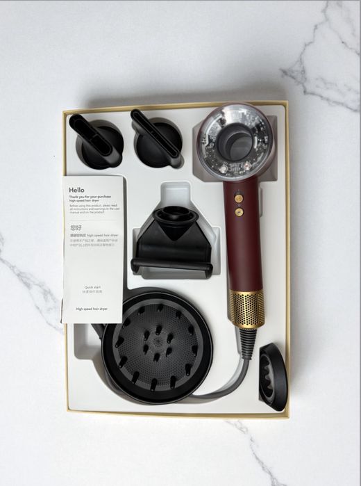 Dyson HD16 Supersonic Nural Red Velvet/Gold — фен для волосся