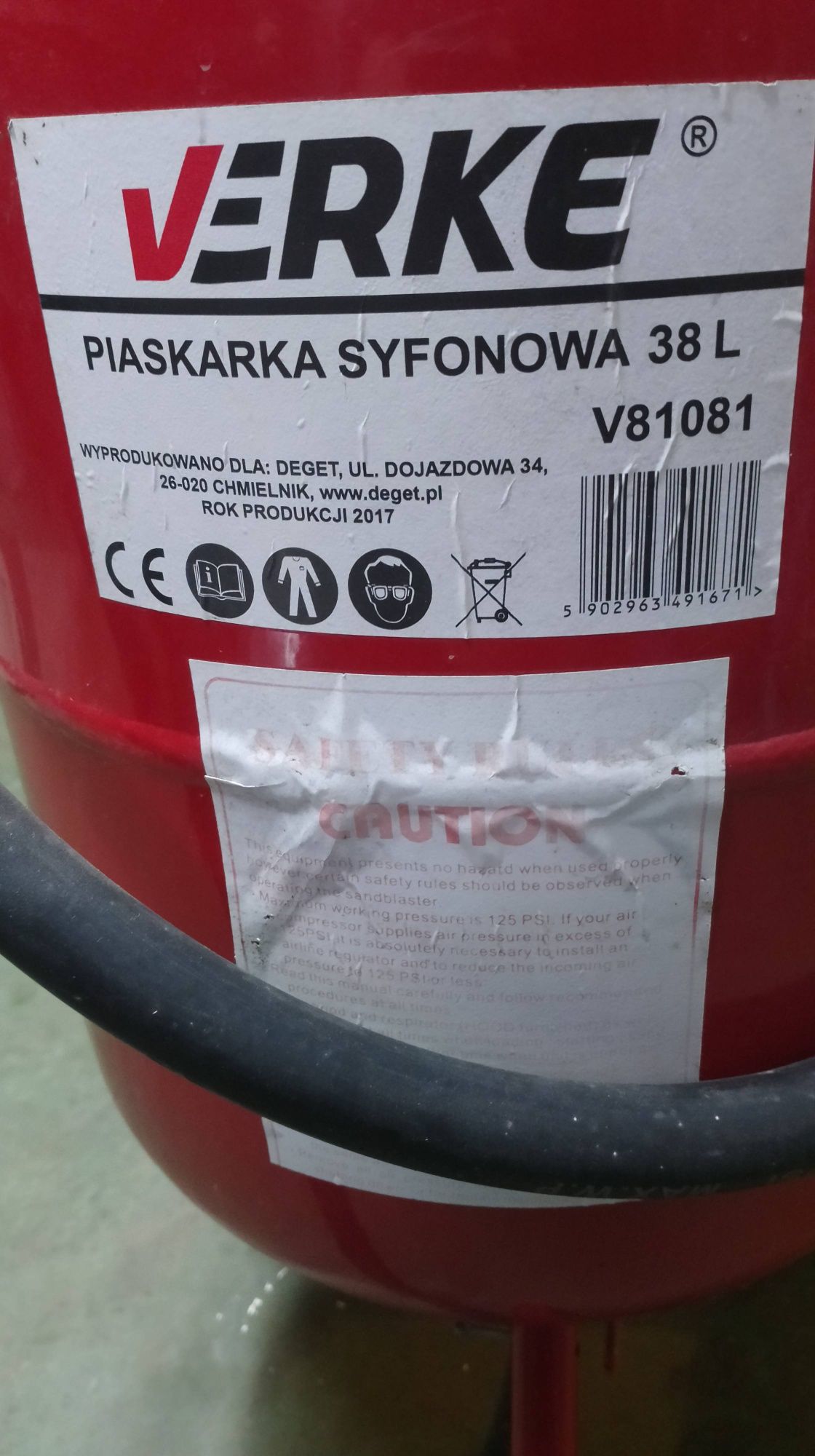 Piaskarka Verke 38 litrów