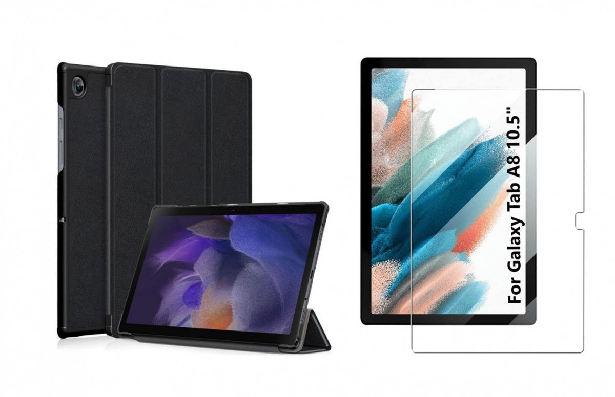 Etui Z Klapką Smartcase + Szkło Ochronne Do Galaxy Tab A8 10.5