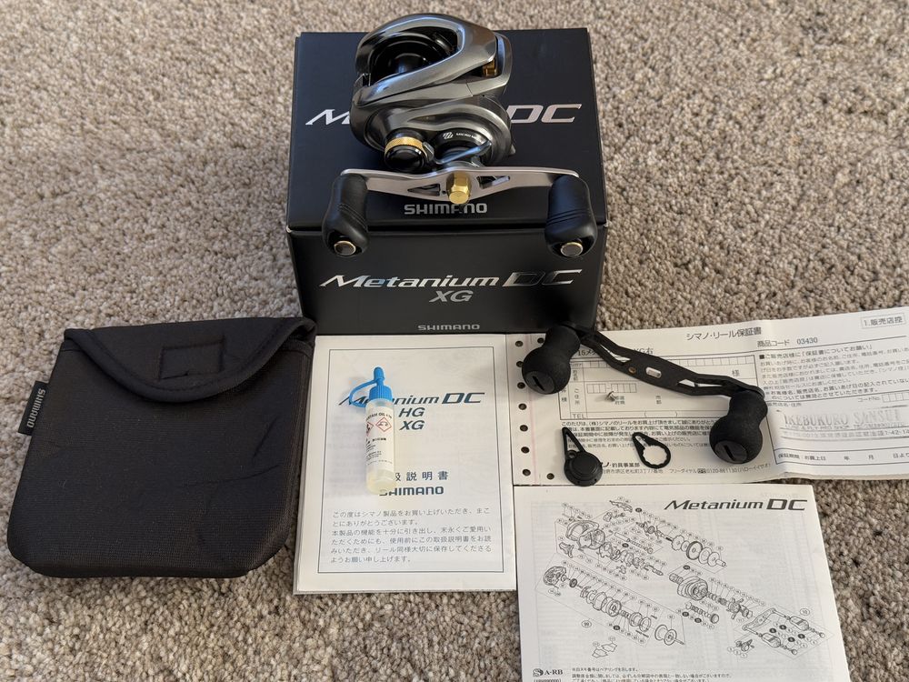 Shimano 15 Metanium DC XG 8.5 Кастингова риболовна котушка.  Japan