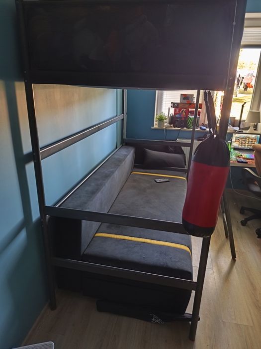 Łóżko metalowe Ikea antresola plus materac