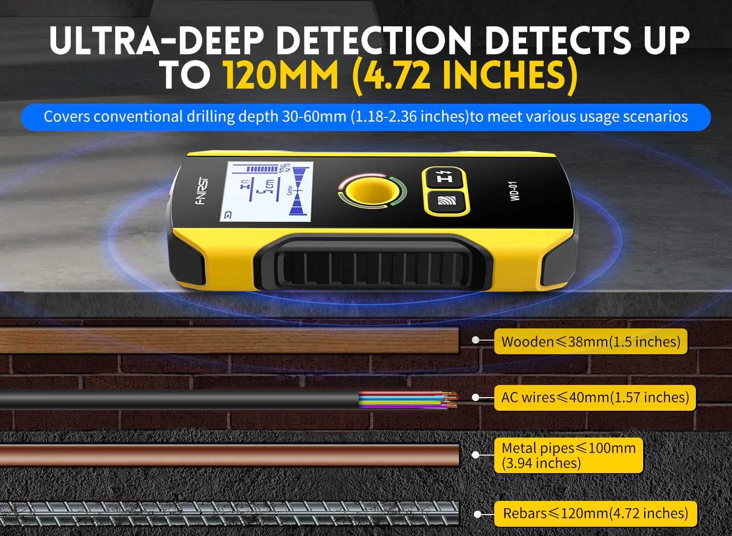 Fnirsi ERD10 WD01 WD02 детектор излучения проводки металла дерева и др