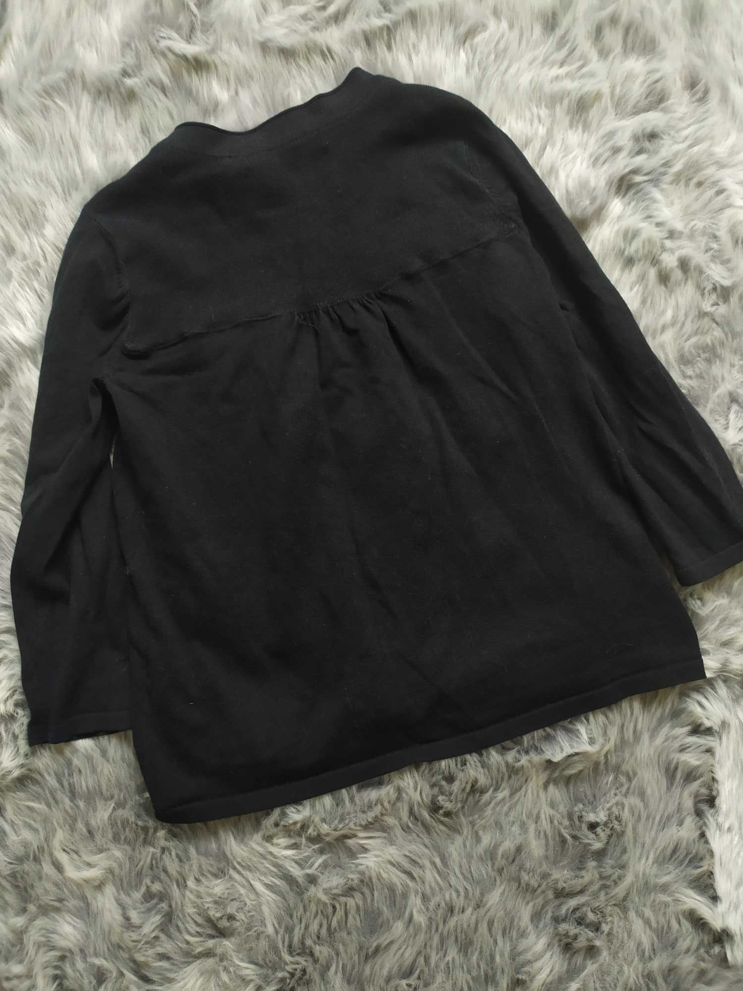 Czarny sweterek rozpinany M damski