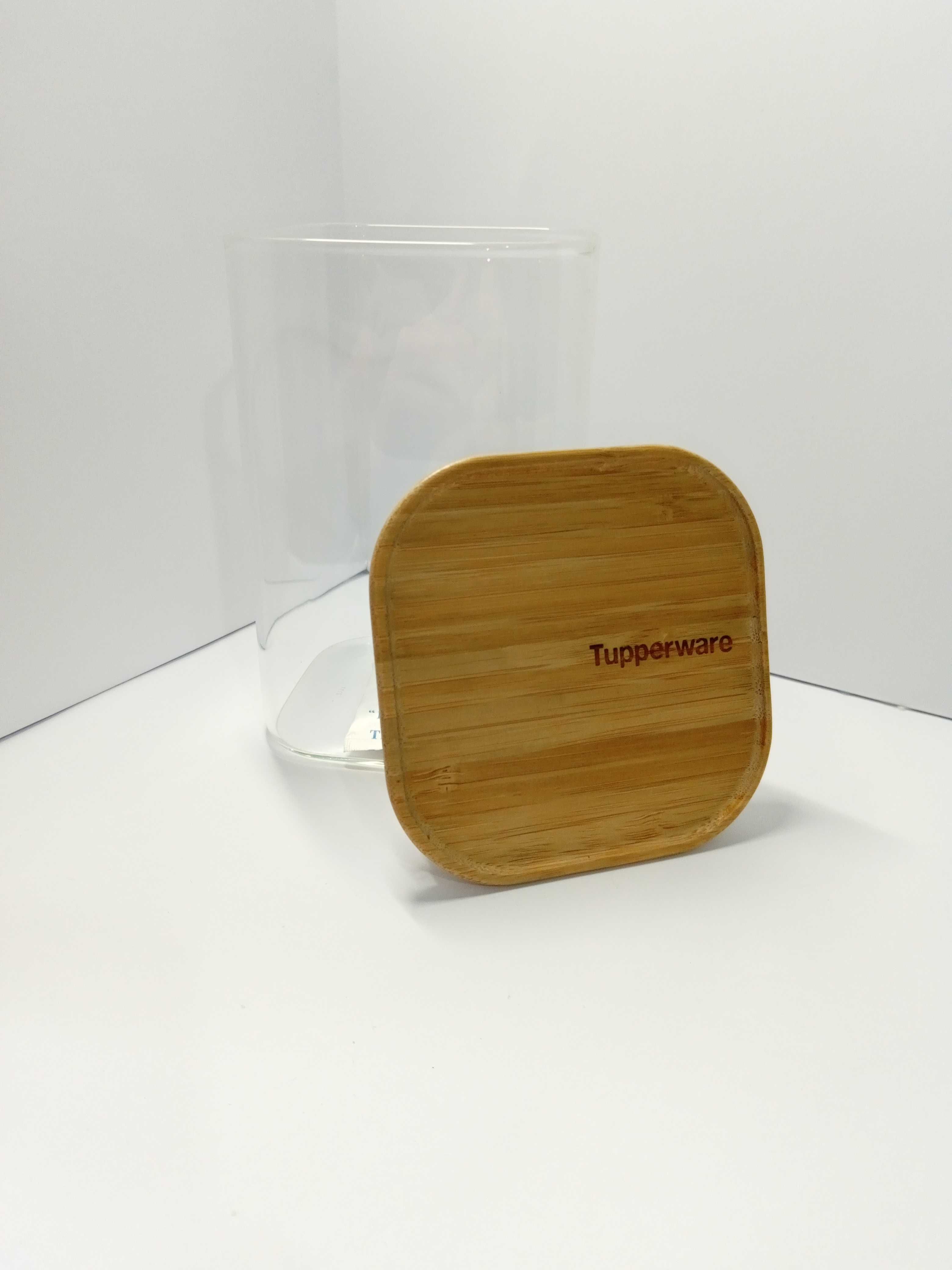 Tupperware Conjunto de dois Jarros de Vidro&Bambo 1.1L/550ml (Novo)