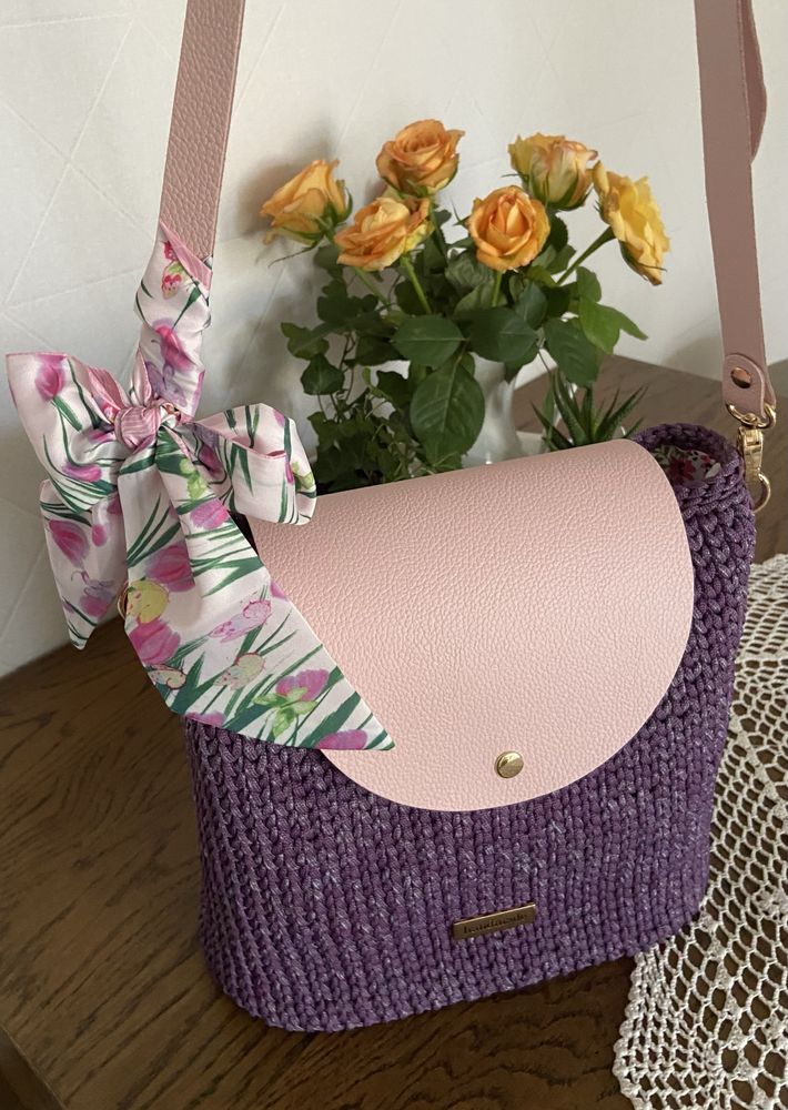 Handmade torebka z przędzy poliestrowej