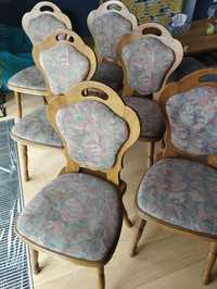Krzesła drewniane do renowacji 6 szt. Swarzędzkie Fabryki Mebli