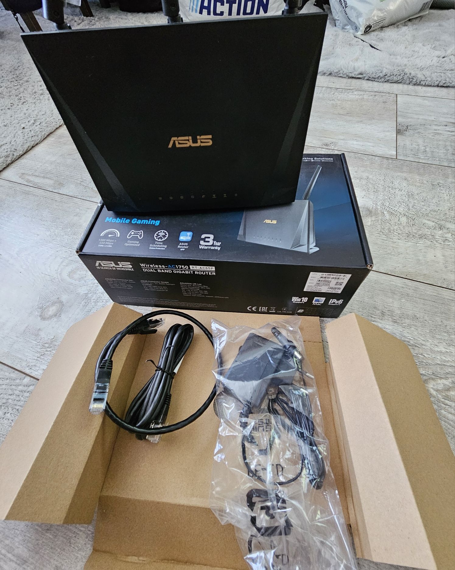 Router ASUS RT-AC65P (1750Mb/s a/b/g/n/ac, 1xUSB)