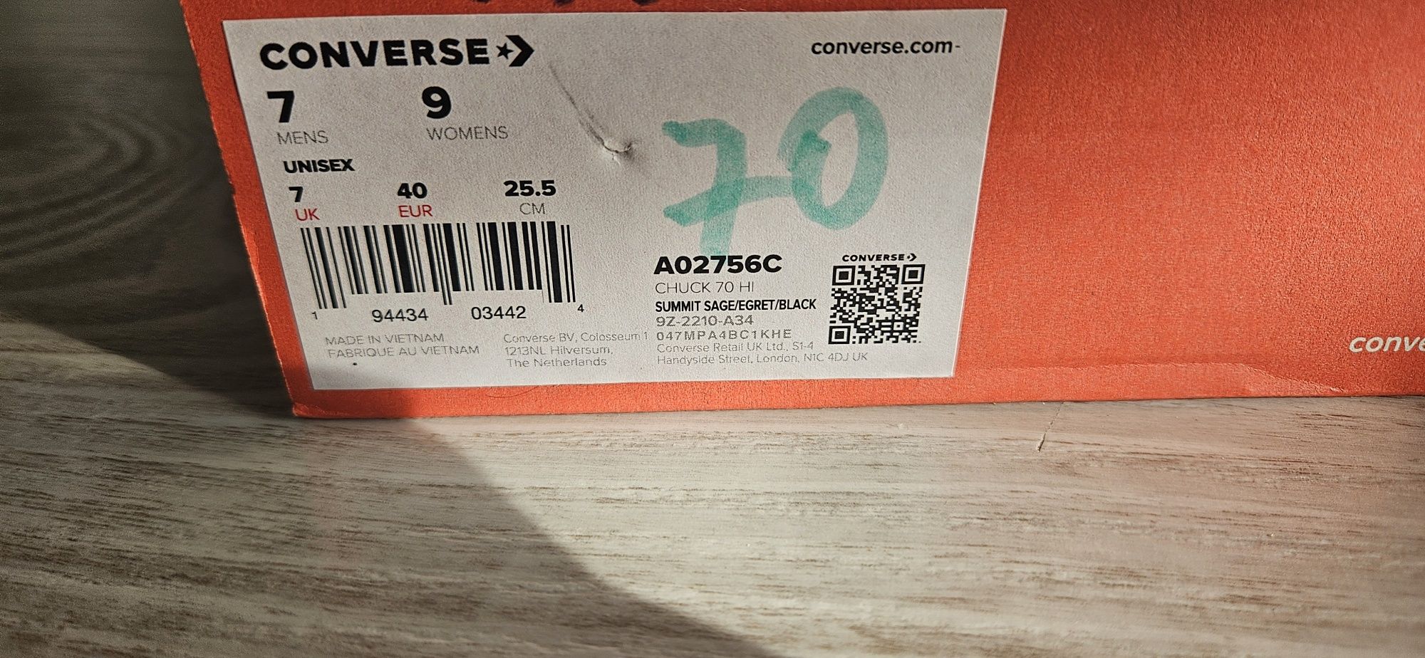 Chuck 70 Hi A02756C r.40