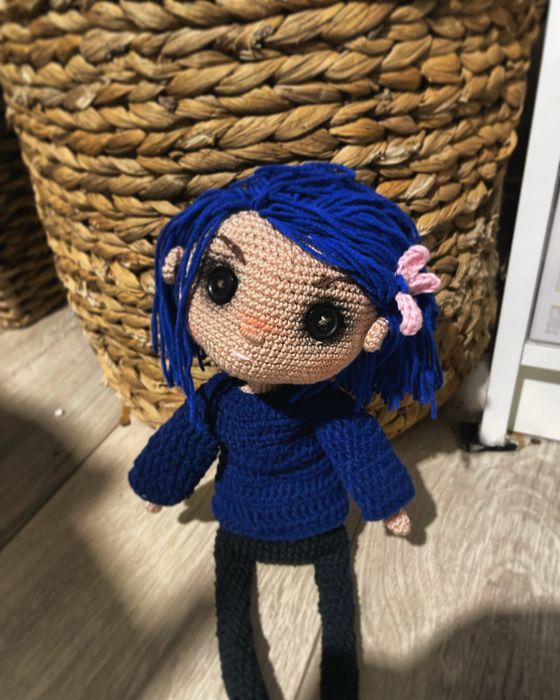 Coraline koralina handmade lalka maskotka