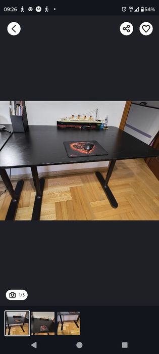 Biurko ikea czarne