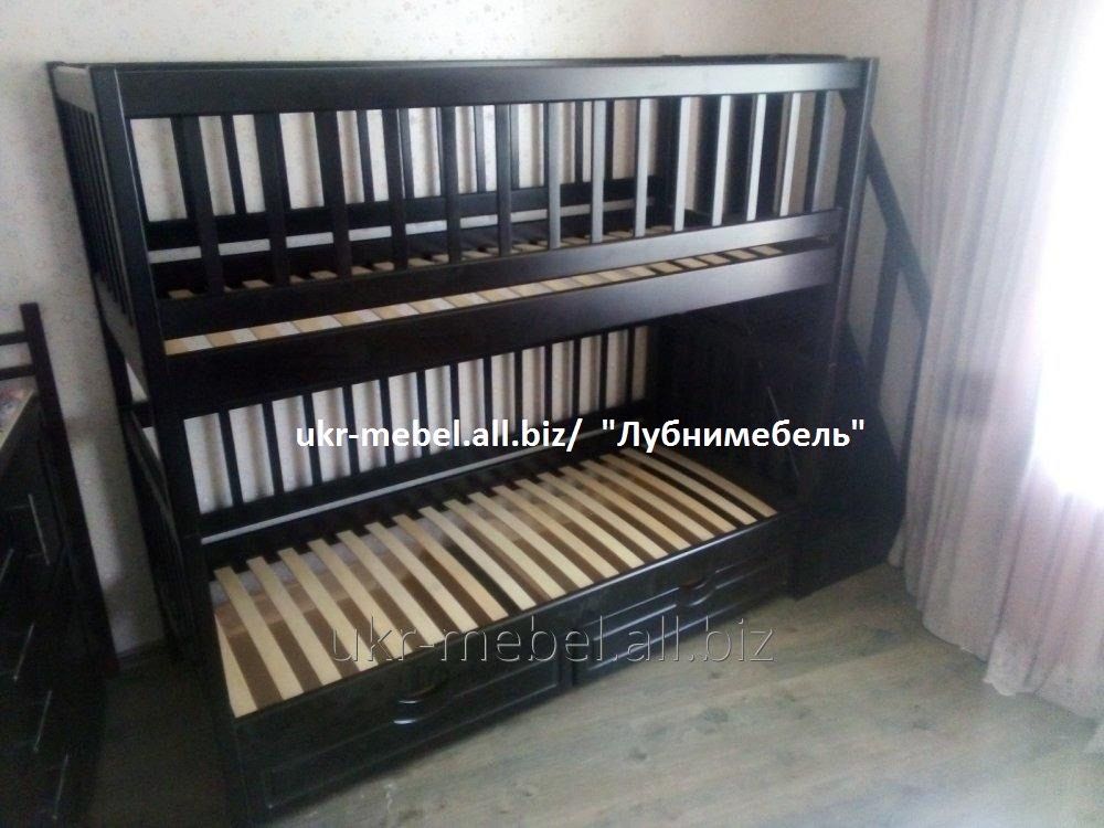 Двоярусне дерев'яне ліжко Виола (кровать двухъярусная)