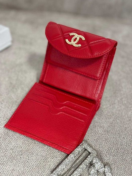 Маленький шкіряний гаманець червоний