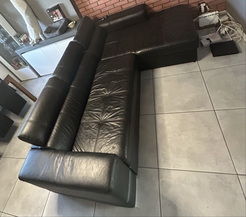 Narożnik z prawdziwej skóry. Bydgoskie Meble