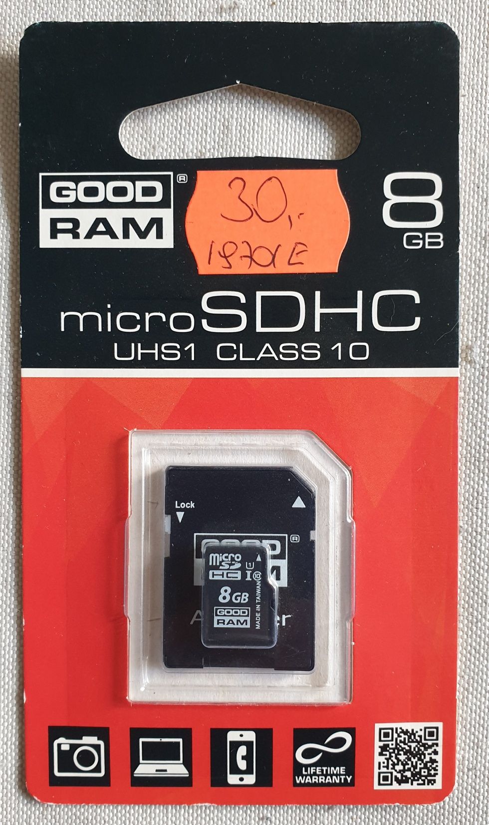 Karta pamięci micro SDHC 8 GB