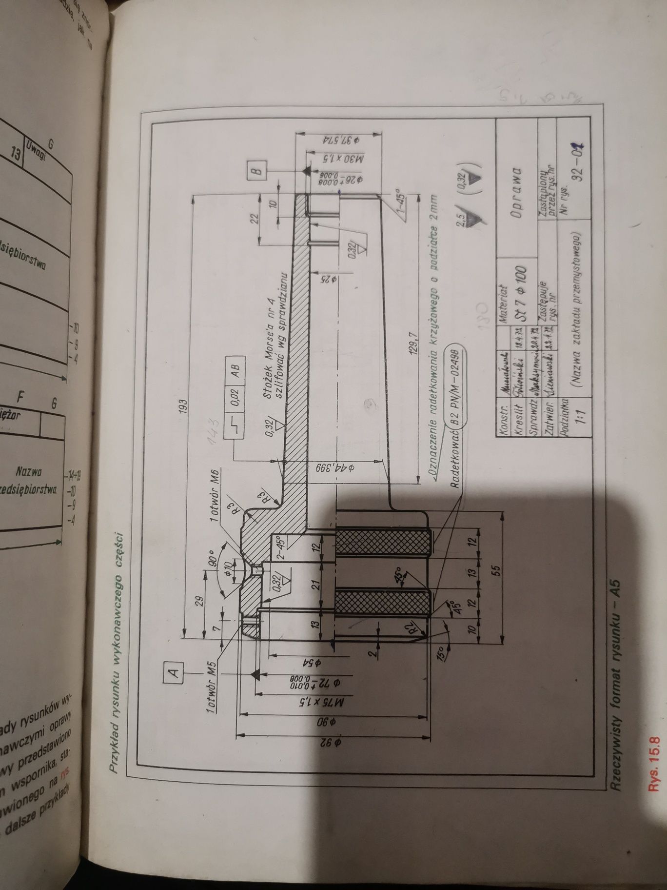 Rysunek techniczny zawodowy, maszynowy. Dobrzański, Maksymowicz