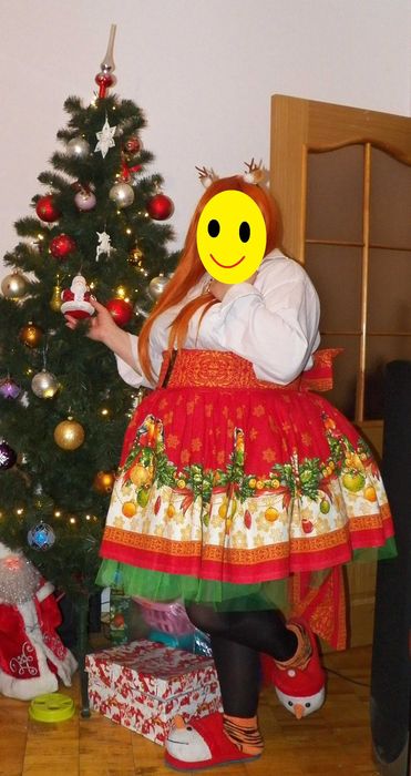 Новорічна спідниця для пишних пані (54-56 розмір)