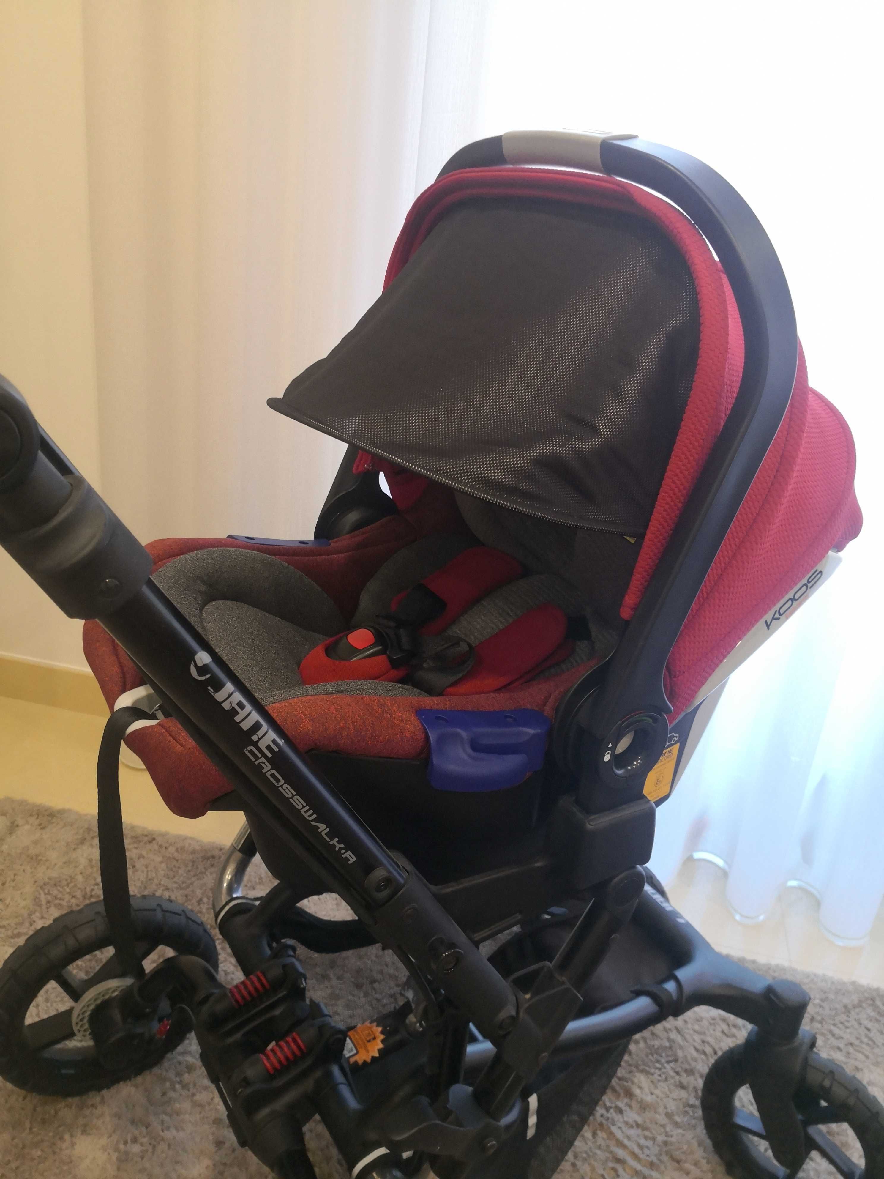 Conjunto JANE Koos i-Size: Carrinho + Alcofa + Ovo (inclui isofix)