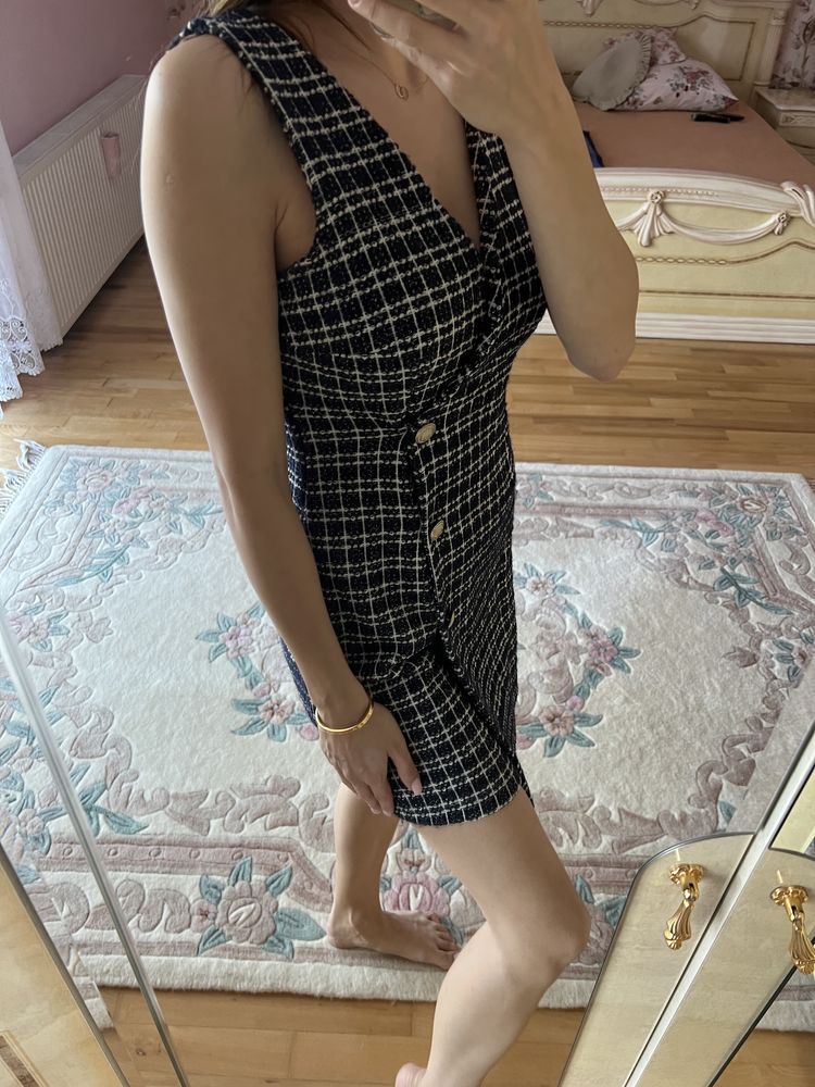 Sukienka Mohito tweed tweedowa Zara mango