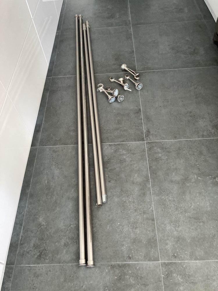 Karnisze aluminiowe 3 szt