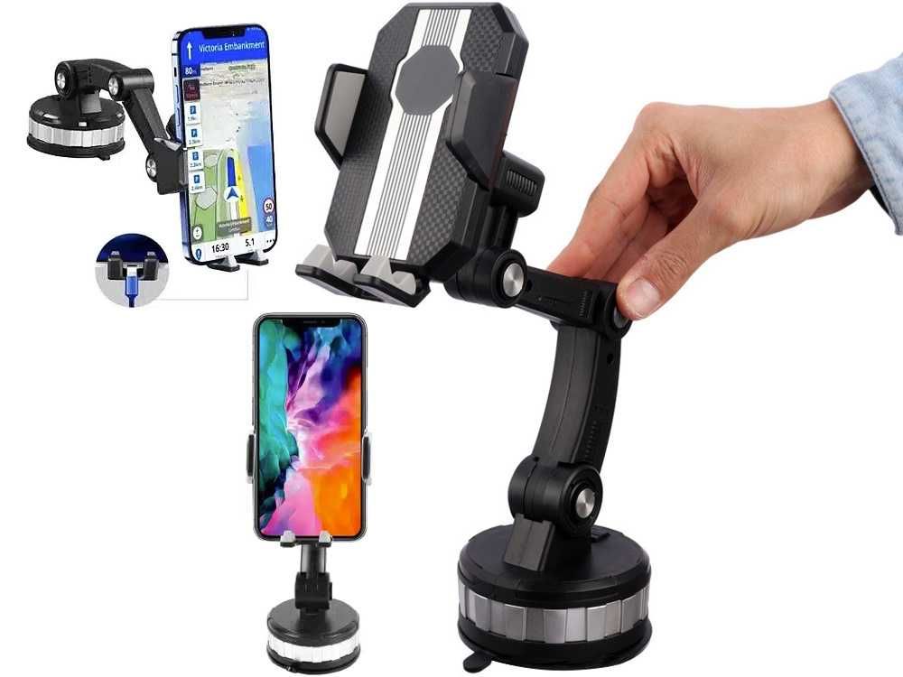 Uchwyt do samochodu samochodowy na telefon szybę kokpit mocny do szyby
