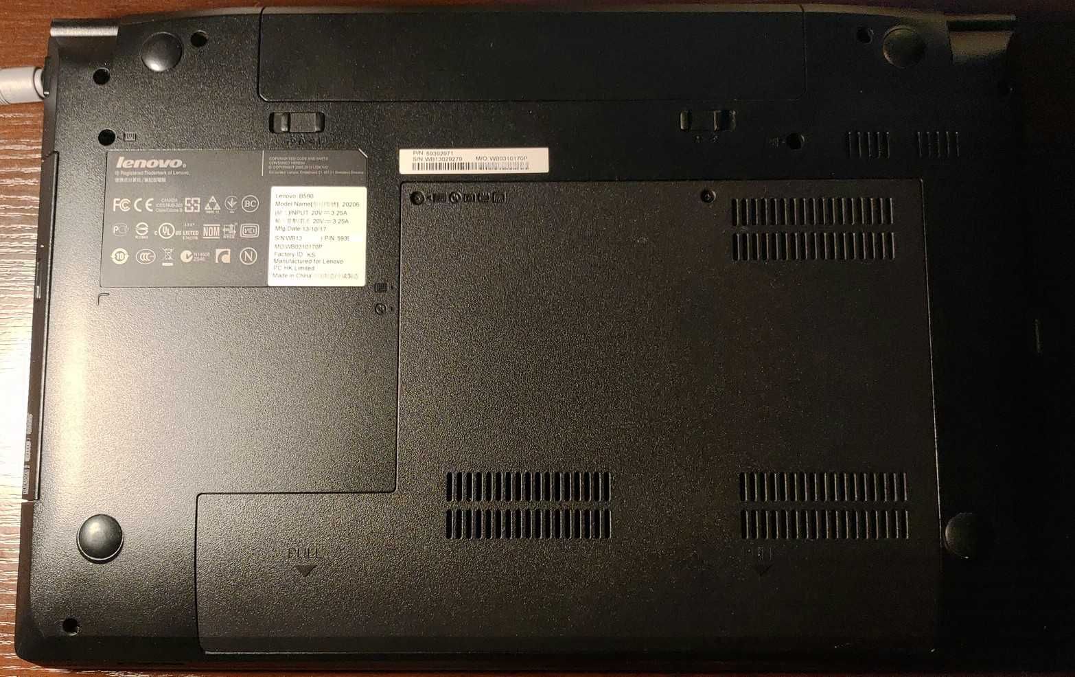 Laptop Lenovo B590 model 20206