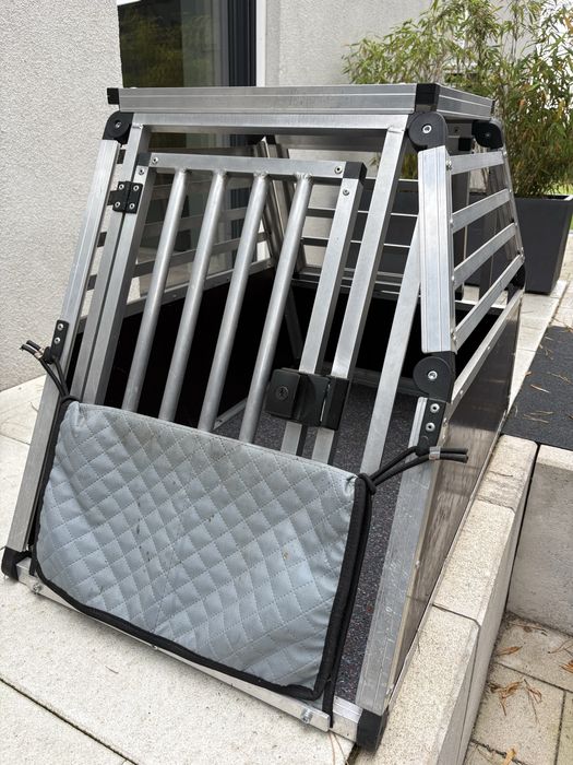 Transporter dla psa aluminiowy MDF bardzo solidny