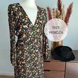 Sukienka kopertowa boho midi 100% wiskoza kwiatki New Look M 38