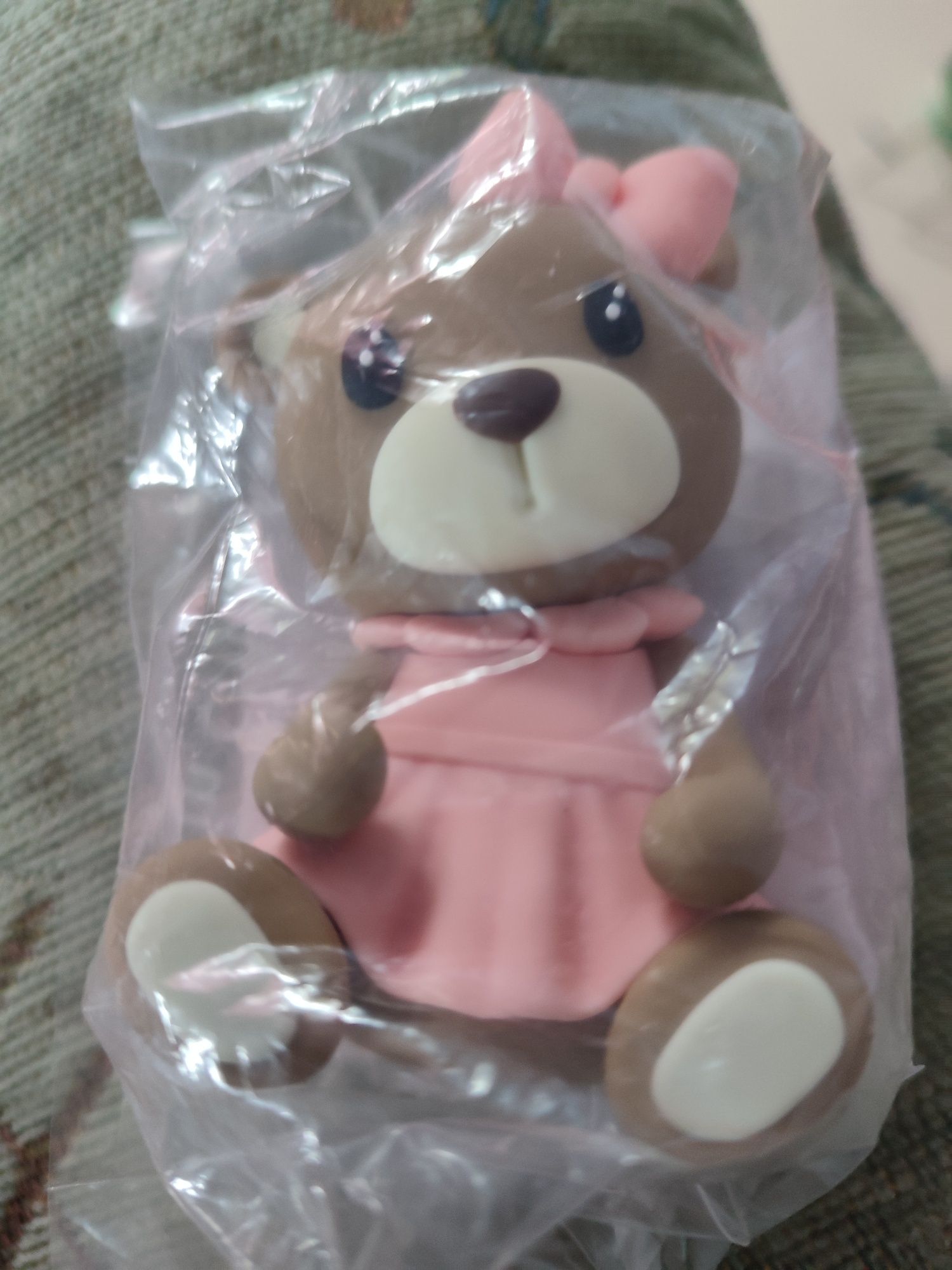 Figurka na tort miś  z tworzywa sztucznego NOWA
