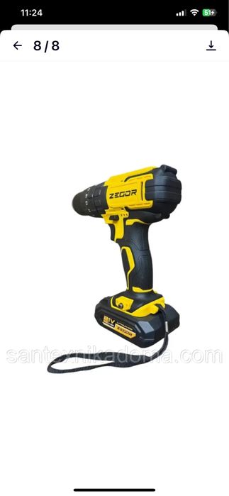 Акумуляторний шуруповерт 21V Zegor CDP-21Н 2 акумулятори PROFESSIONAL