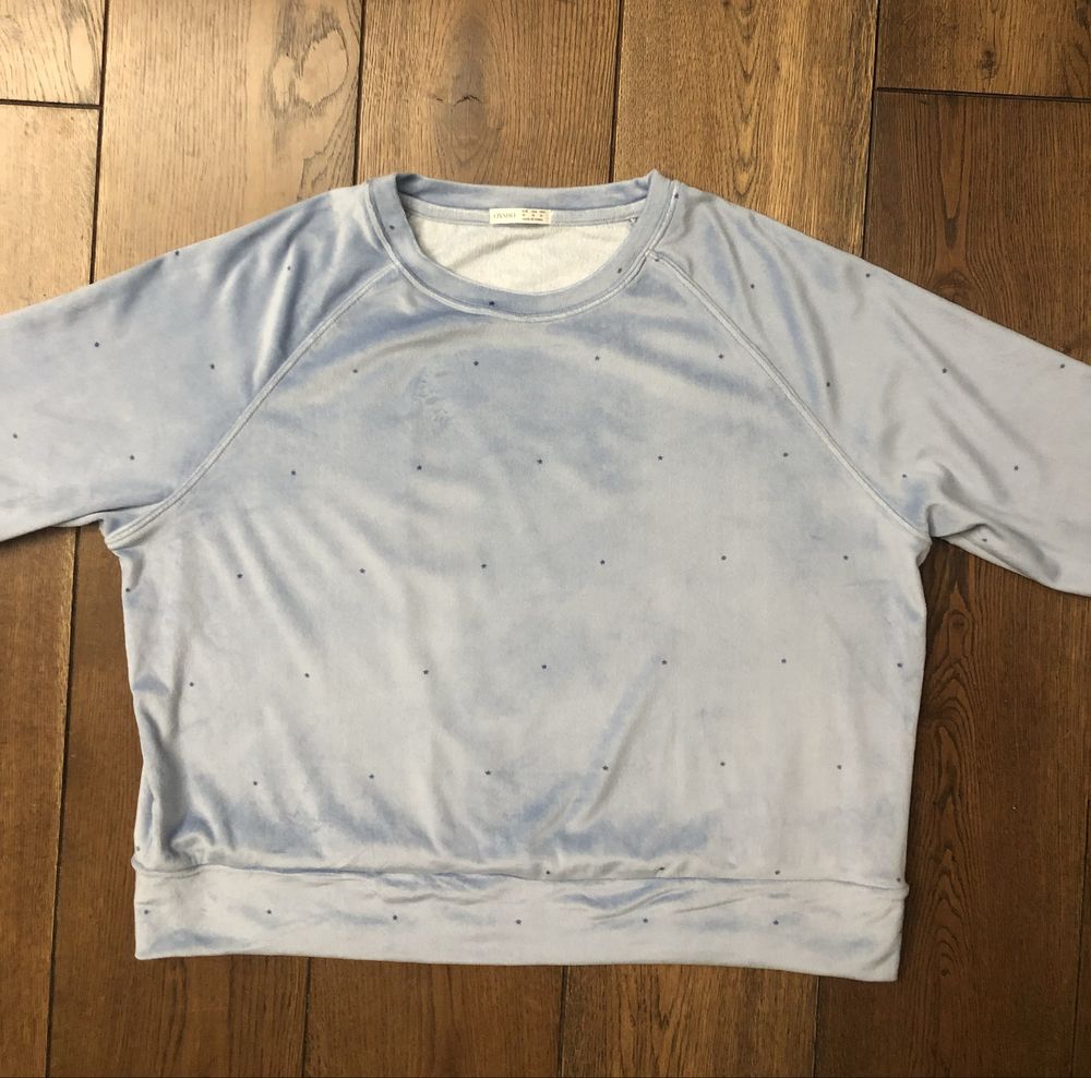 Oysho błękitna welurowa bluza M / L, stan idealny