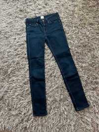 granatowe jeansy dżinsy rurki Lee scarlett XS 34 36 S 27 wysoki stan
