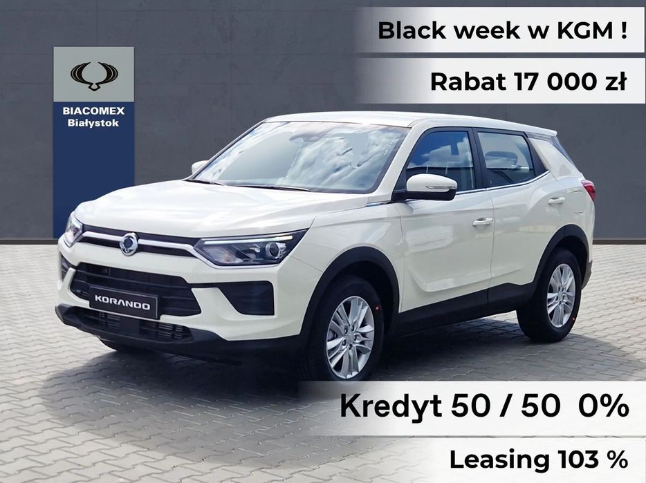 SsangYong/KGM Korando 1.5 163 KM Automat Black week Rabat 16 500 Wyprzedaż Super okazja