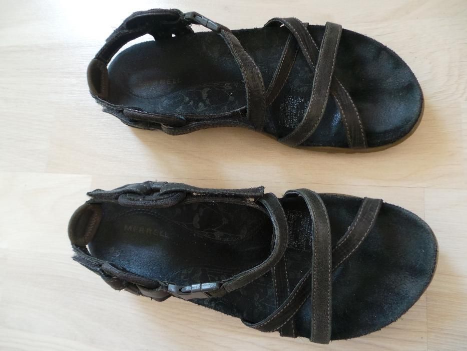 MERRELL 36 sandały damskie czarne, miękkie skórzane, skóra naturalna !
