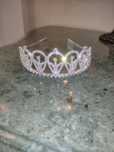 Tiara Coroa Noiva Prateada Brilhantes
