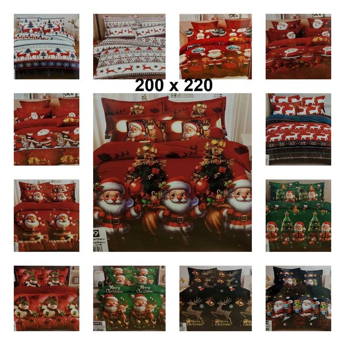Pościel świąteczna 200x220 Prezent na Mikołajki Boże Narodzenie