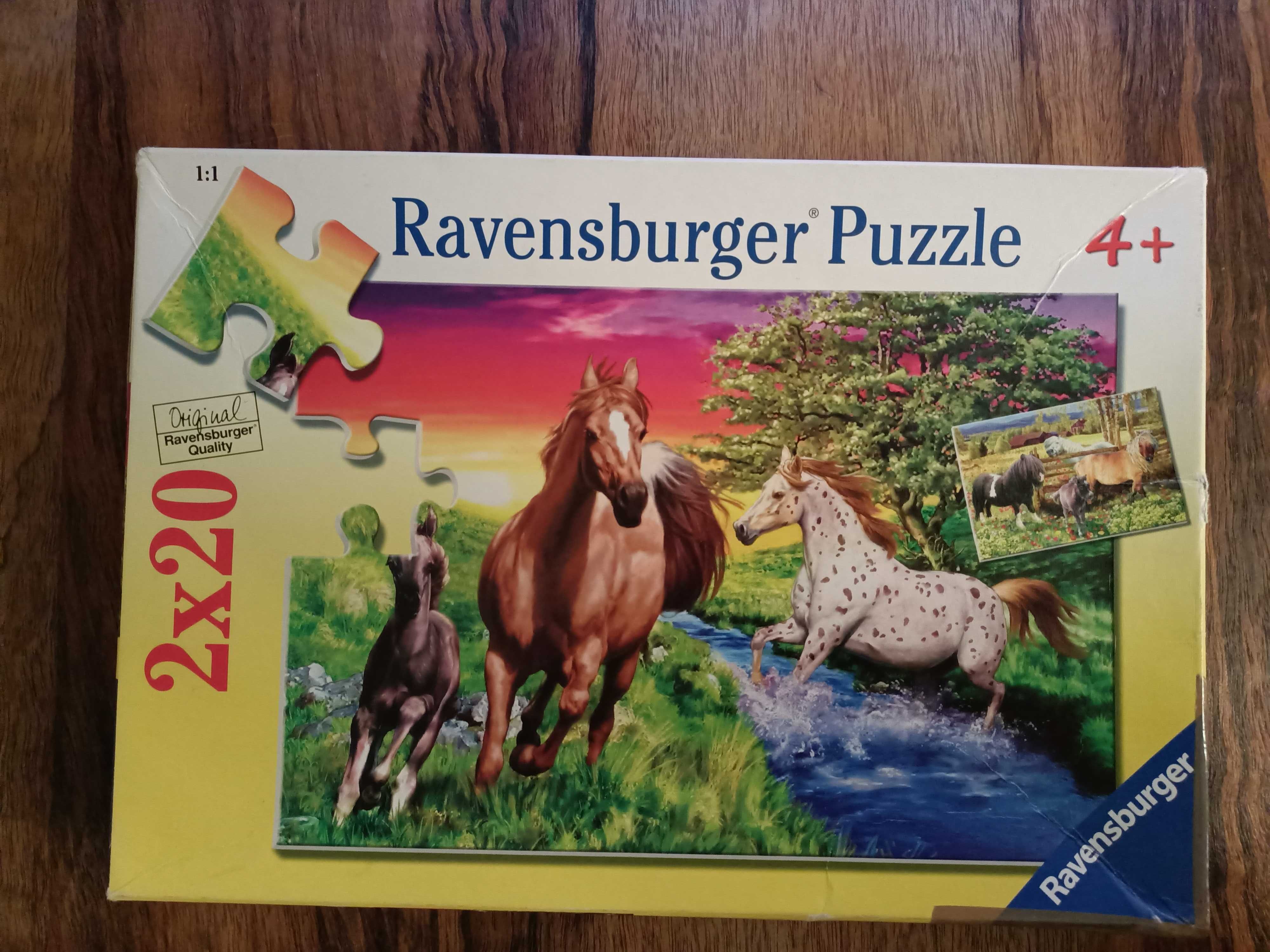 Puzzle konie 2x20 elementów Ravensburger