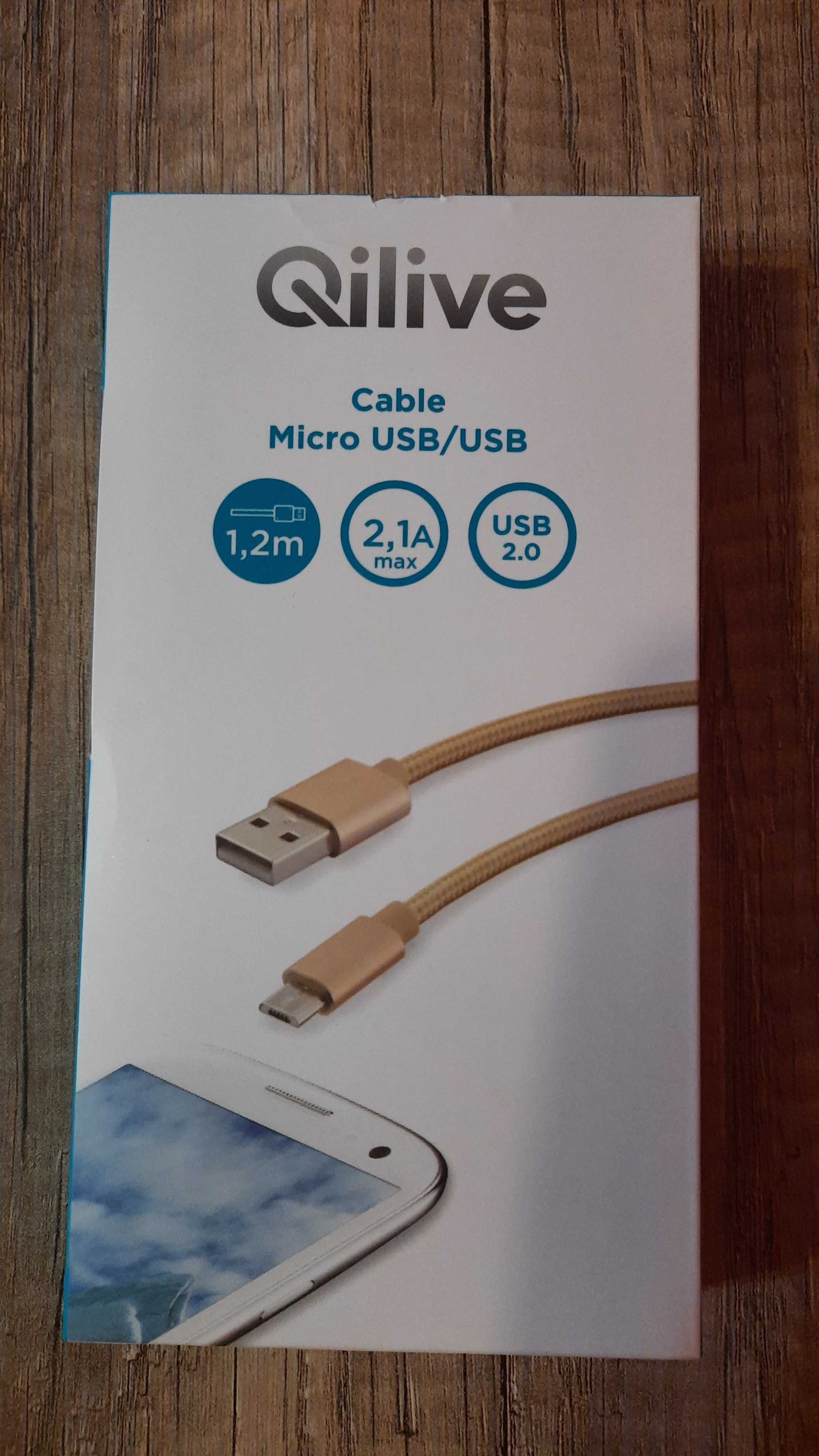 Qilive Kabel Micro Usb 2,1 A 1,2M