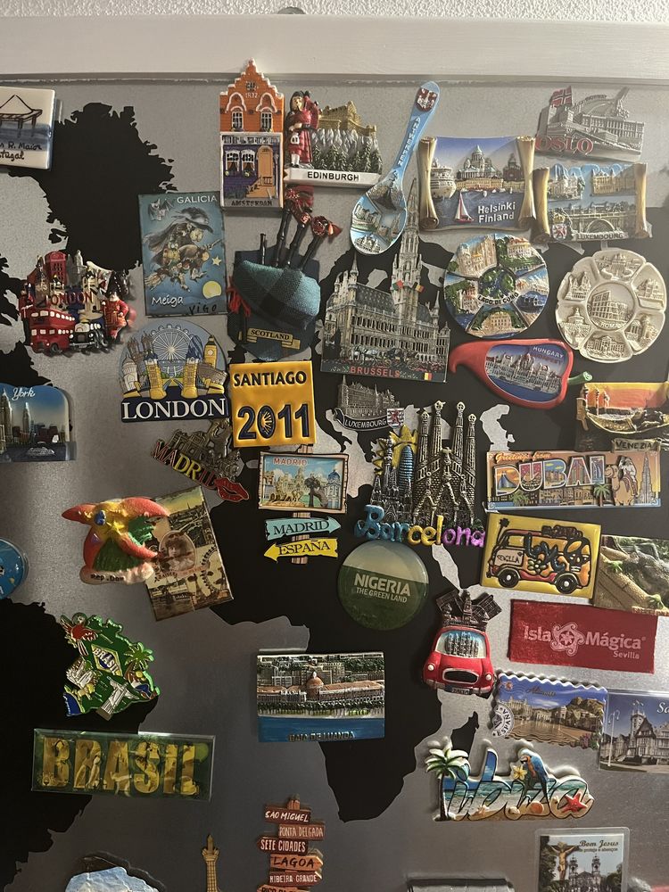 Coleção de Imans com quadro de exposição