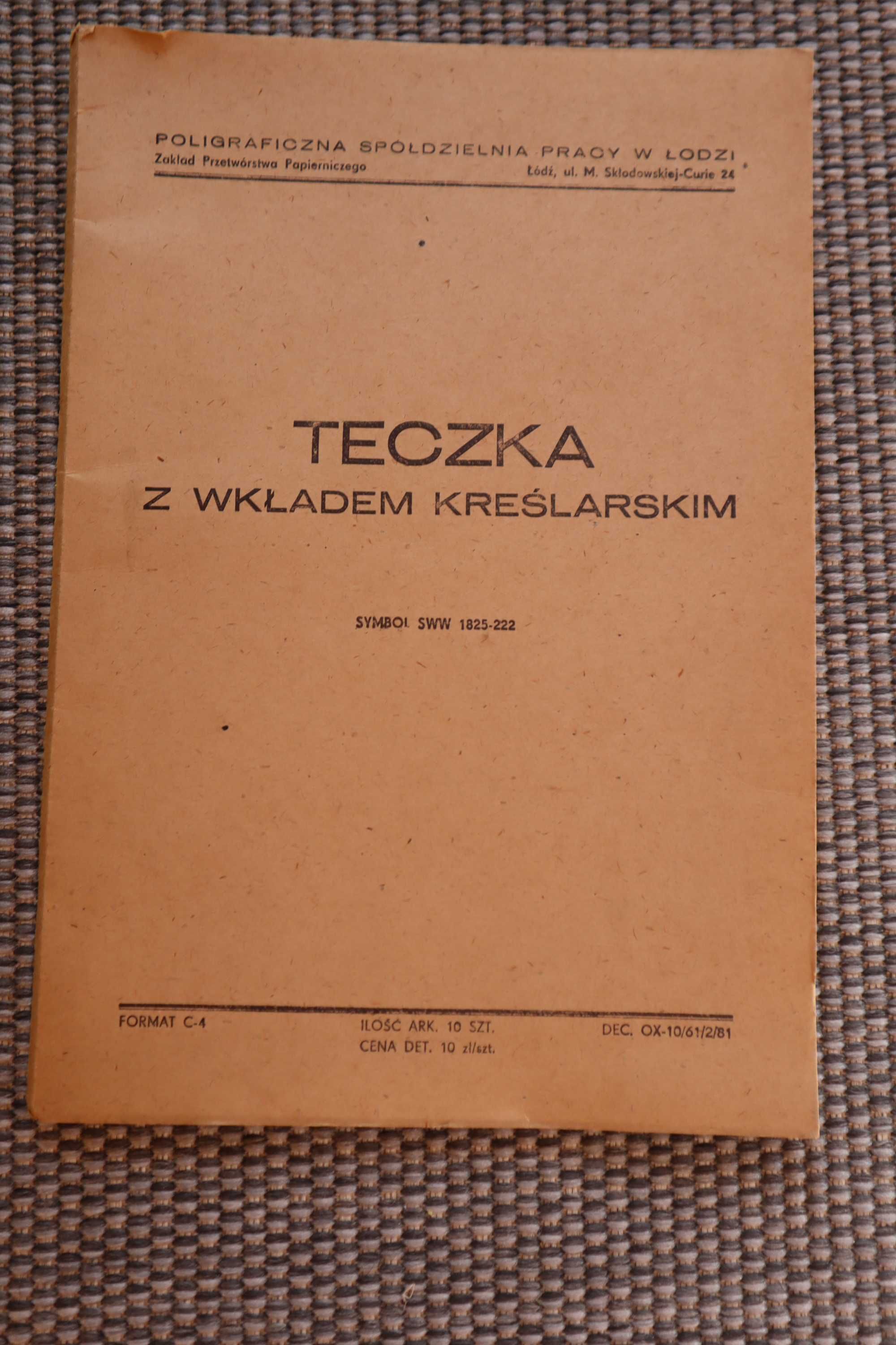 Teczka z wkładem kreślarskim 1981 r PRL B091631