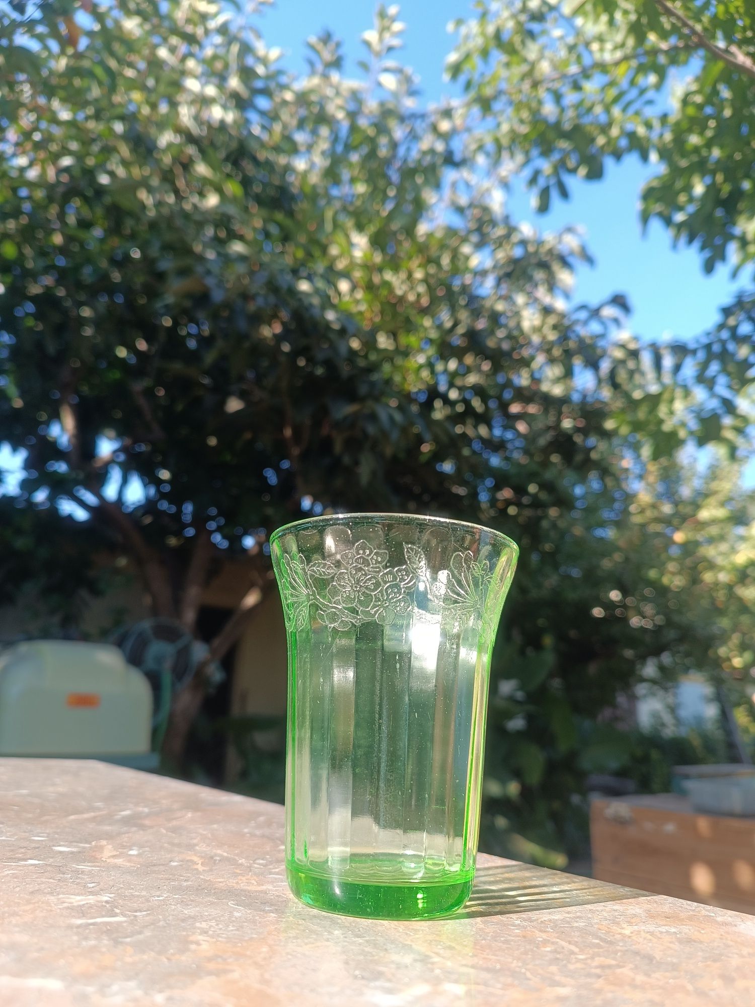 Copo verde, vintage
