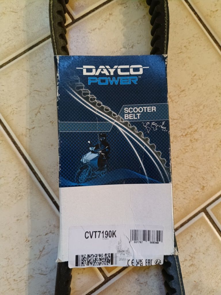 Pasek napędowy Peugeot Satelis 125cc, Dayco, nowy, rolki, korek spustu