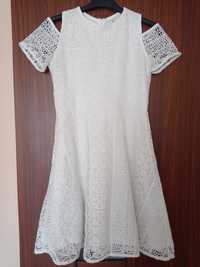 Komunia sukienka biała koronka C&A