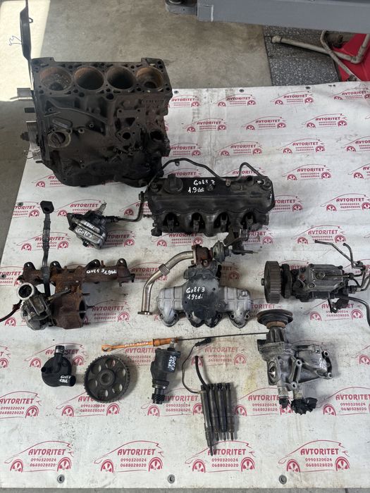 Блок двигуна,гбц гольф 3,vw golf 3 1.9tdi