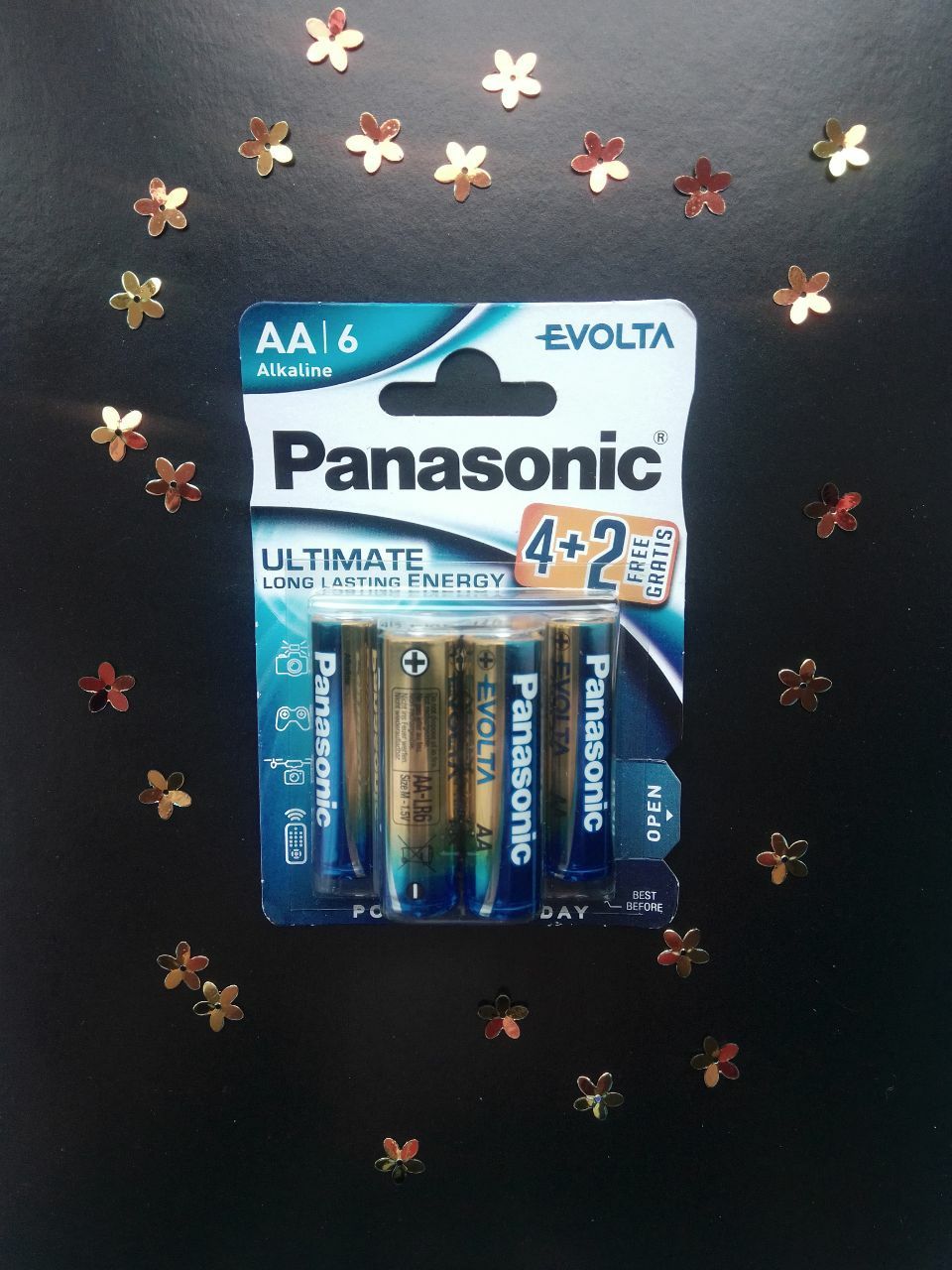 Батарейка батарейки набор 6 штук Panasonic Evolta AA 4+2 комплект