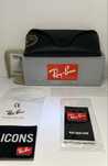 Ray Ban Justin Red Mirror Matte Rubber Black Sunglasses Case and Box