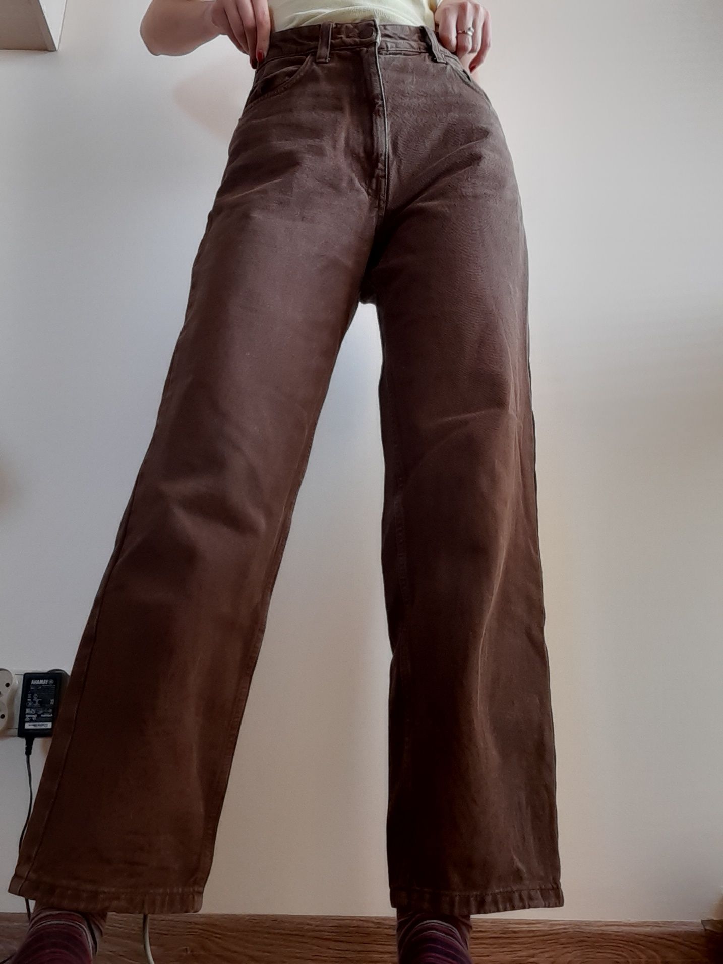 Spodnie jeansowe dzwony vintage grunge 90s 80s
