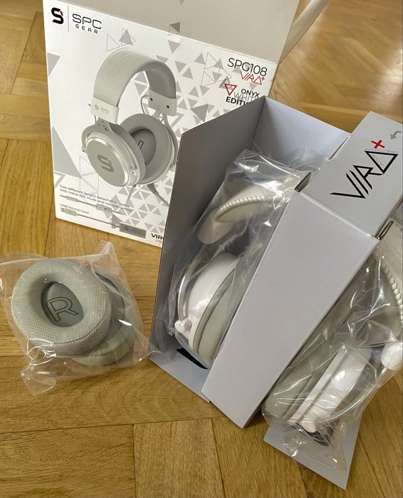 Słuchawki + Klawiatura Gamingowa SPC GEAR BIAŁE