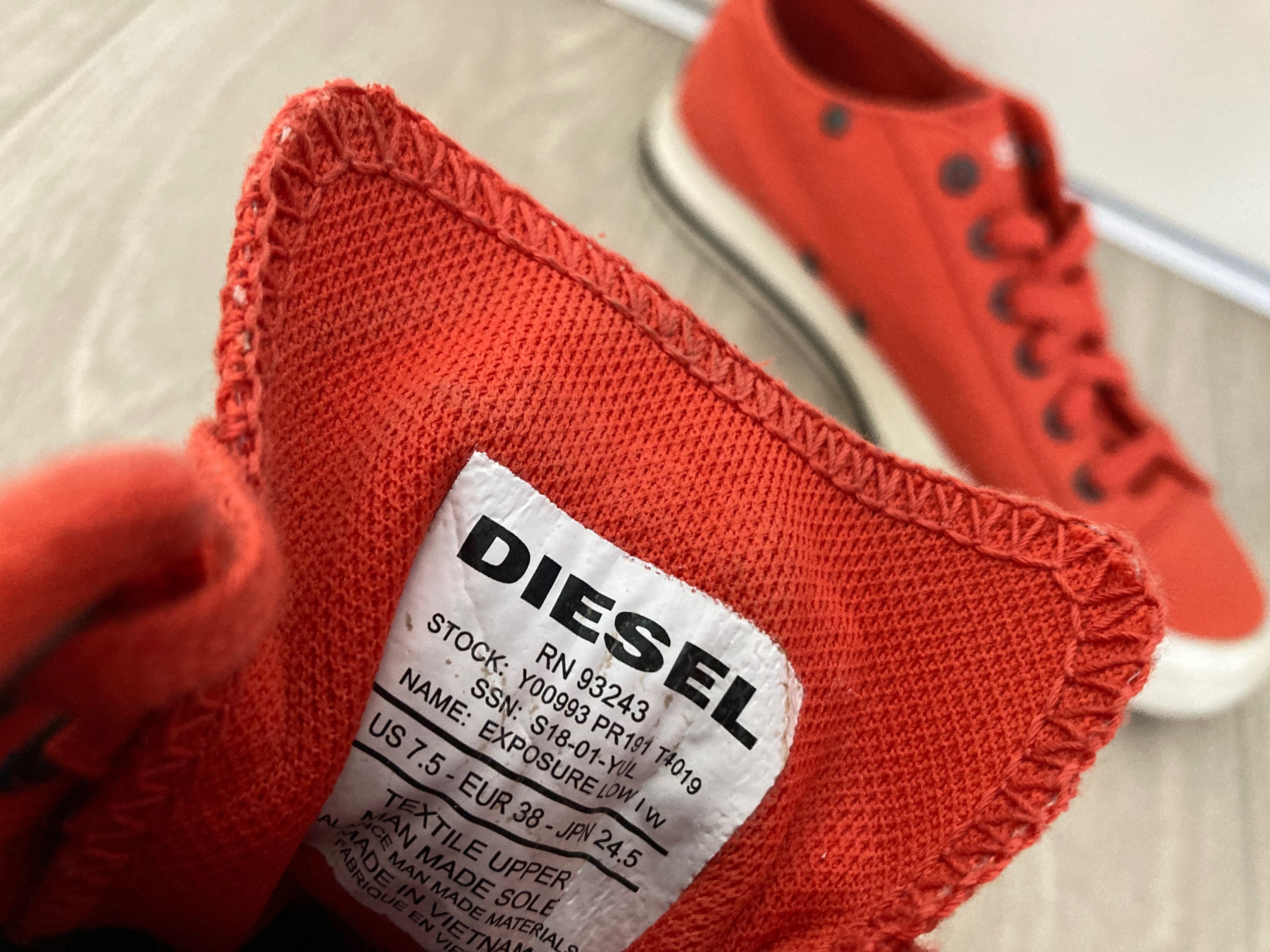 Кеди DIESEL Converse, р.38, помаранчевий колір